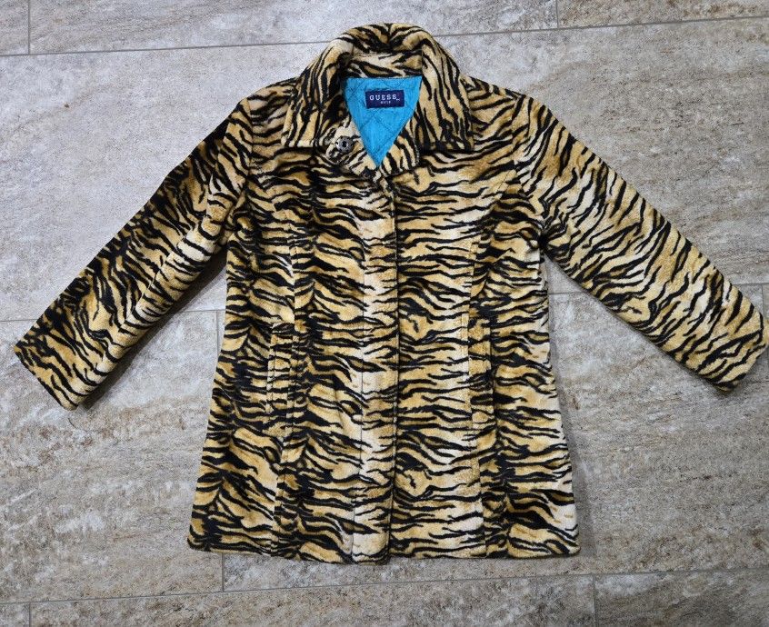 GUESS FAUX FUR COAT GIRLS SZ 5
