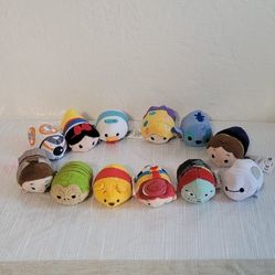 12 Pcs Disney  Characters Squishmallows Plush Toys Clean And  In Great Condition.