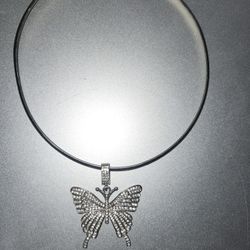 Butterfly Choker Silver