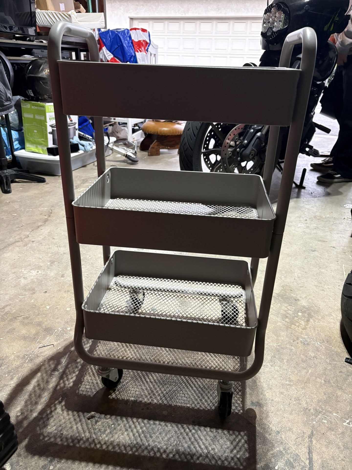 3 Tier Metal Utility Rolling Cart