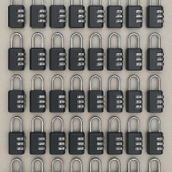 24-Pack Combination Padlocks – Individually Retail Packaged, 3-Digit Lock for Resale or Bulk Use
