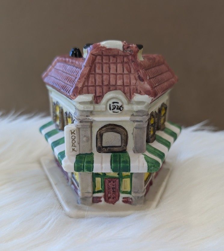 Vintage Village Santa's Best Spirit of America Christmas Porcelain Pharmacy