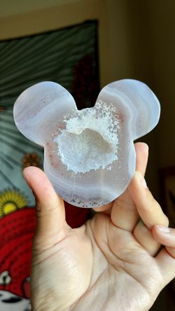 Sugary / Druzy Mickey Mouse Head Crystal Carving