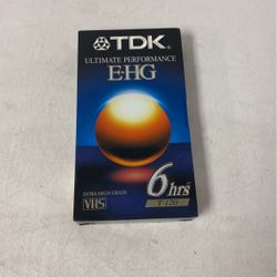  TDK EHG Ultimate Performance 6hrs T-120 Blank VHS Tape New Sealed
