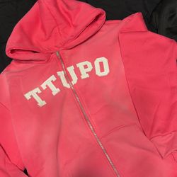 pink zipup hoodie