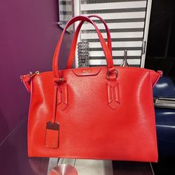 Red Leather Purse of Polo Ralph Lauren  