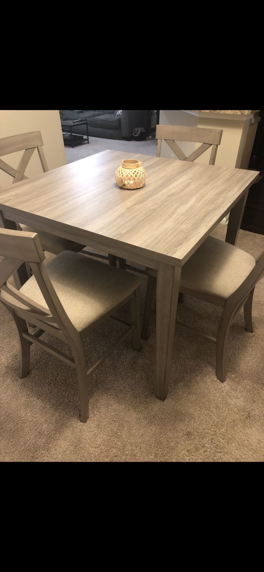 Ashley Parellen 5-Piece Square Dining Room Counter Height Set - Like New