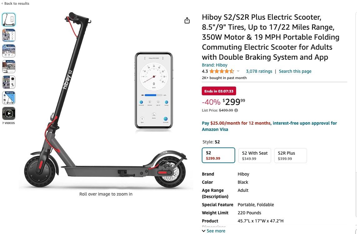 Open Box - Hiboy S2 Scooter