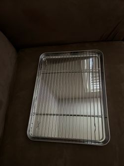 Stainless steel Baking Sheet w/ cooling rack , New!