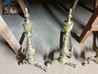 Brass Fireplace Andirons
