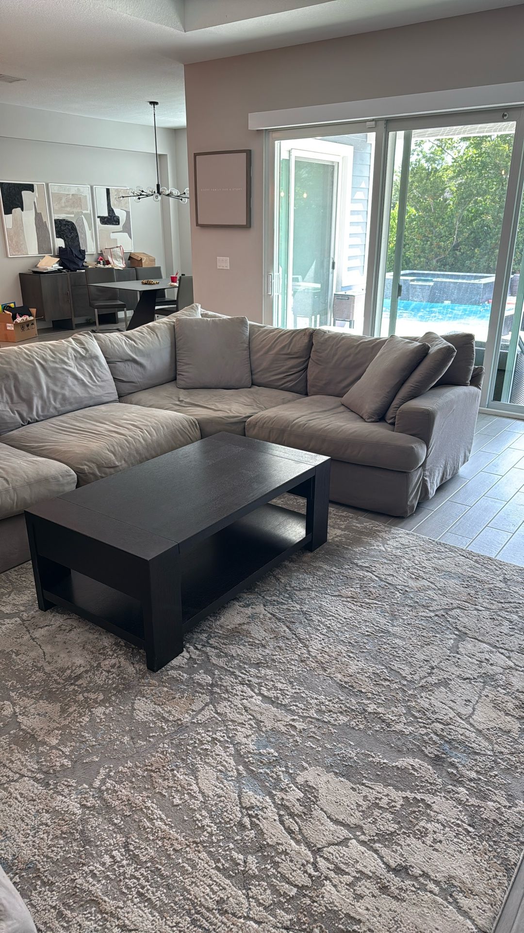 Living Couch W/ 2 End Tables And Coffee Table