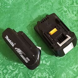 2 Makita Batteries 18V