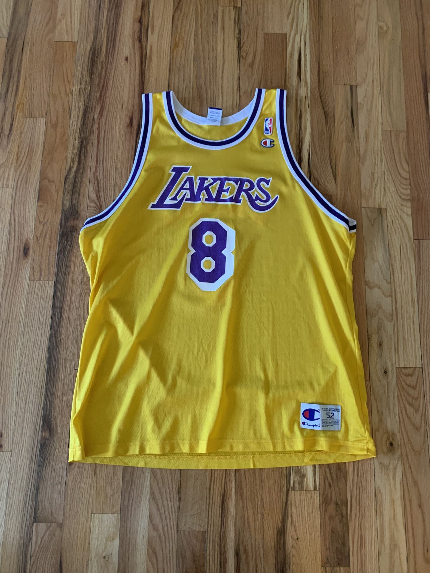 Vintage 90s Kobe Bryant Rookie Jersey – Champion Lakers #8 (Size 52 – XL/XXL)