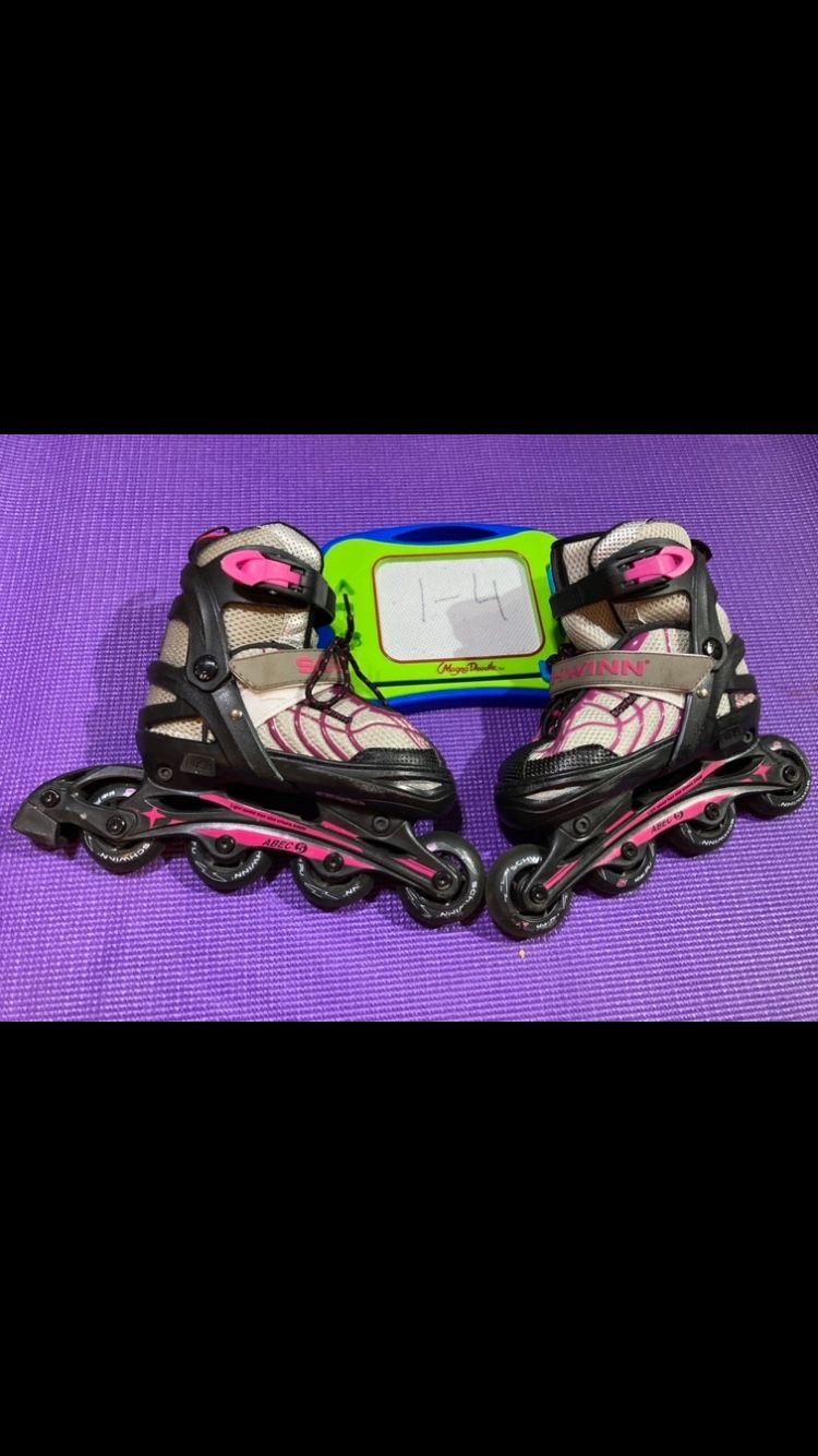 Available ✅Rollerblades Adjustable Girl’s Size 1-4, Fit Sizes 1, 2, 3, 4