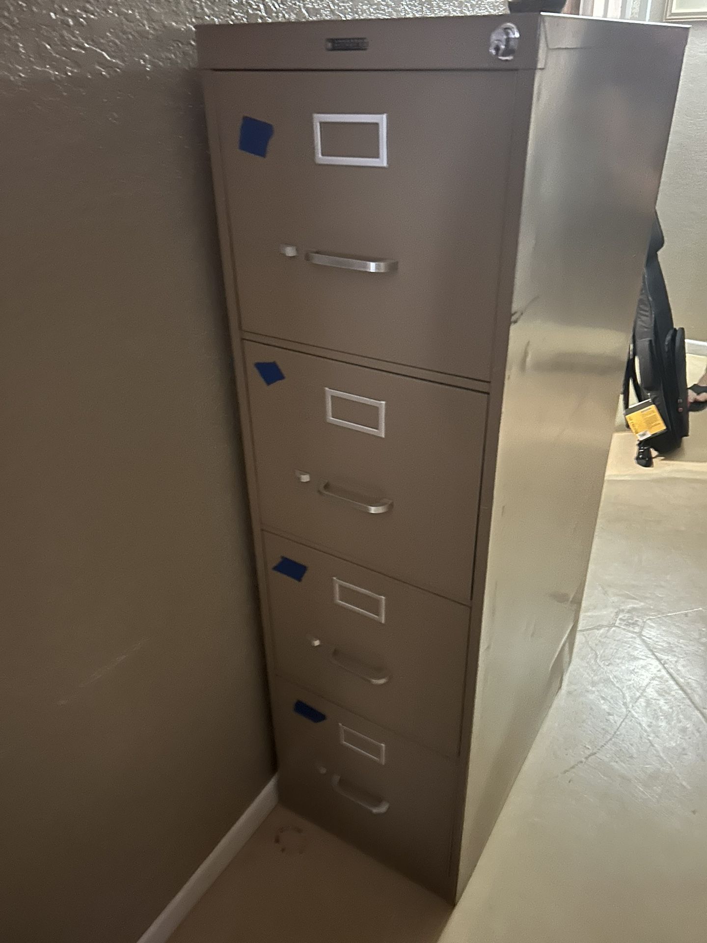 Two File Cabinets Black/Brown