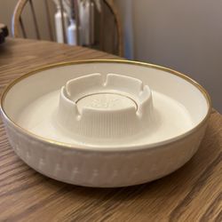 Vintage Lenox ashtray / gold trim 7" across