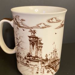 Petit Isabell Mug Paris France Brown L' Arc De Triomphe Bone China Tea Cup