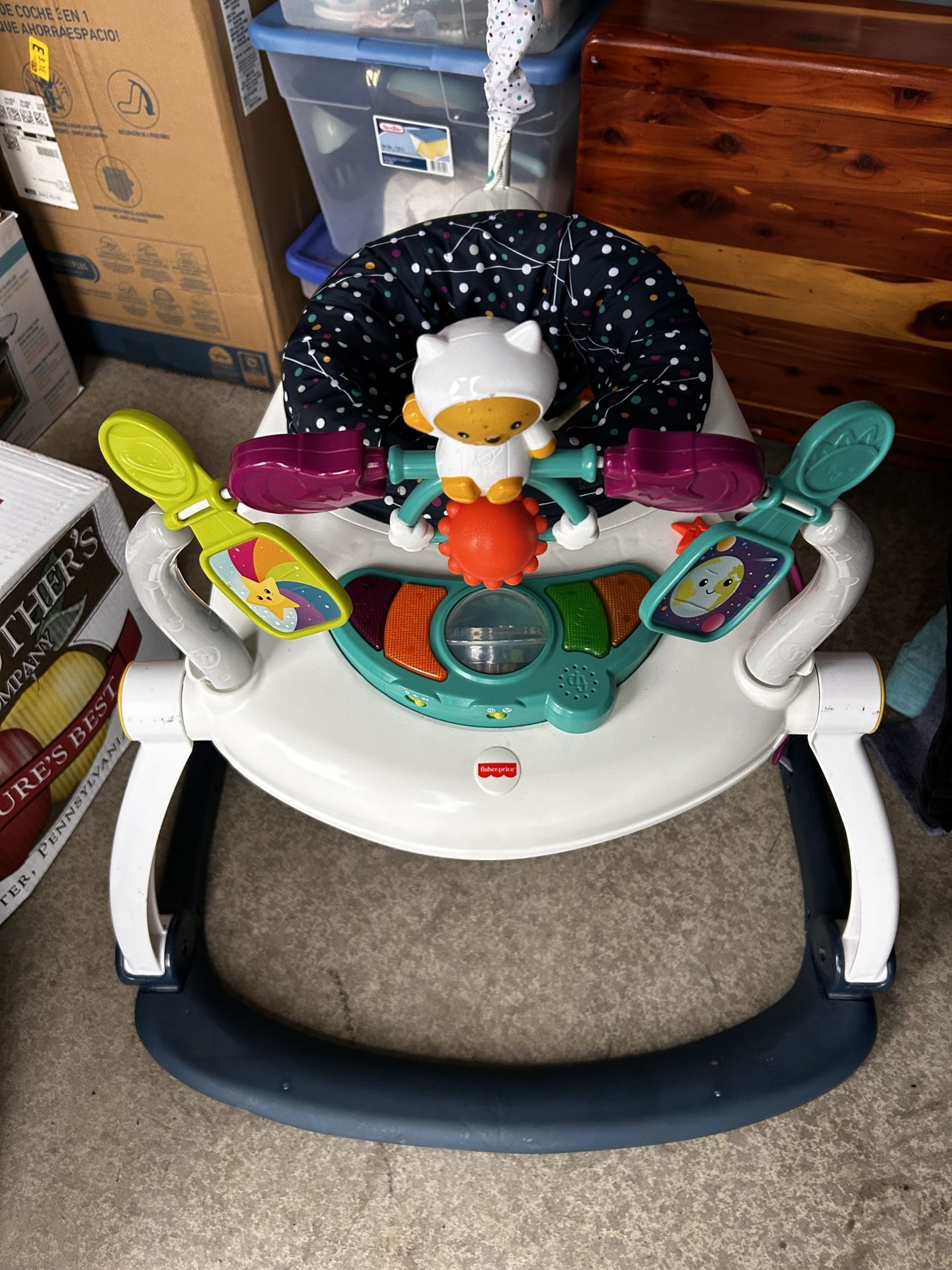 Fisher-Price Astro Kitty SpaceSaver Jumperoo infant activity center. 