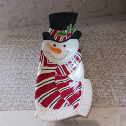 "Fritz And Floyd" Snowman Snack Tray