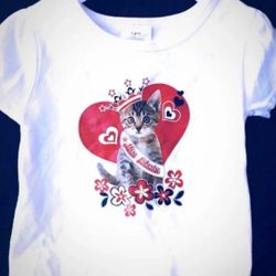 New Baby & Toddler Girl Size 12 Month White “Miss Liberty” Patriotic Tee