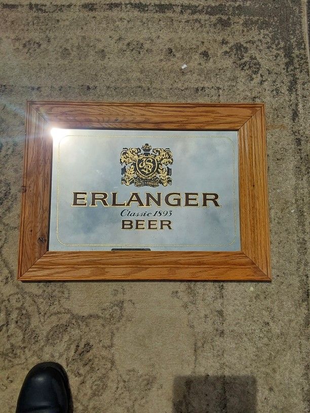 Erlanger Beer Man Cave Bar Room Mirror