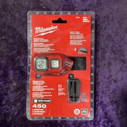 🧰🛠Milwaukee 450 Lumens LED Spot/Flood Headlamp-NEW!-$30!🧰🛠