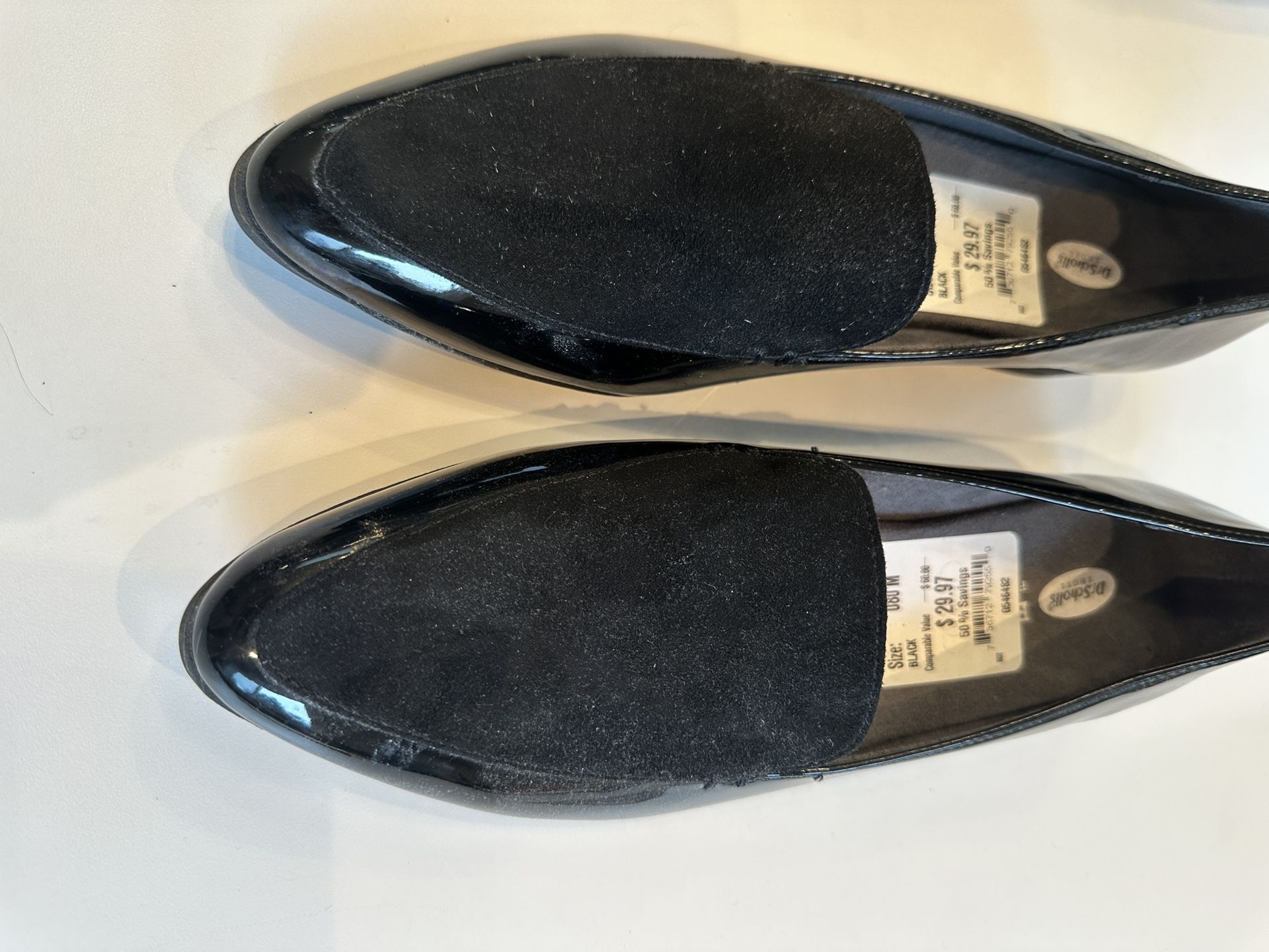 Dr. Scholls Black Suede & Patent Leather Shoes