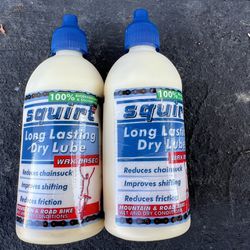Squirt Long Lasting Bicycle Chain Lube 4oz (2 Bottles)