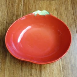 RARE Pottery Barn Ceramic Tomato Serving Bowl - Large Size 