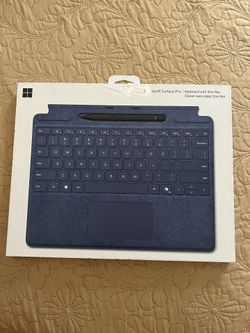 Microsoft - Surface Slim Pen (2nd Edition) and Pro Keyboard for Pro 13" (11th Edition), Pro 9, and Pro 8 - Sapphire