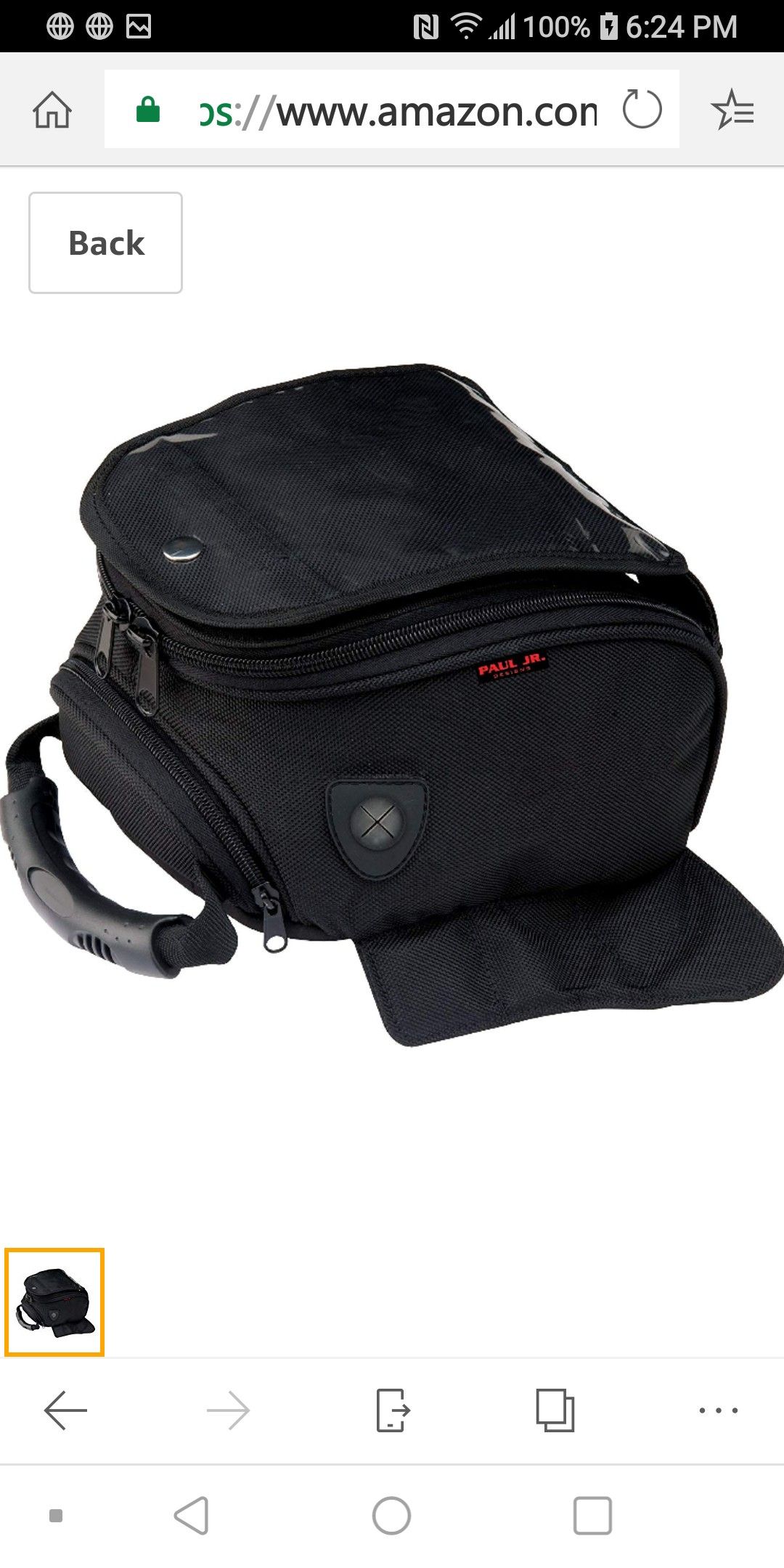 Motorcycle tank bag magnetic by Coleman Mad Dog gear