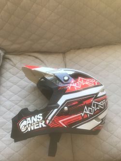 Youth Size Medium “Answer” motorcycle helmet