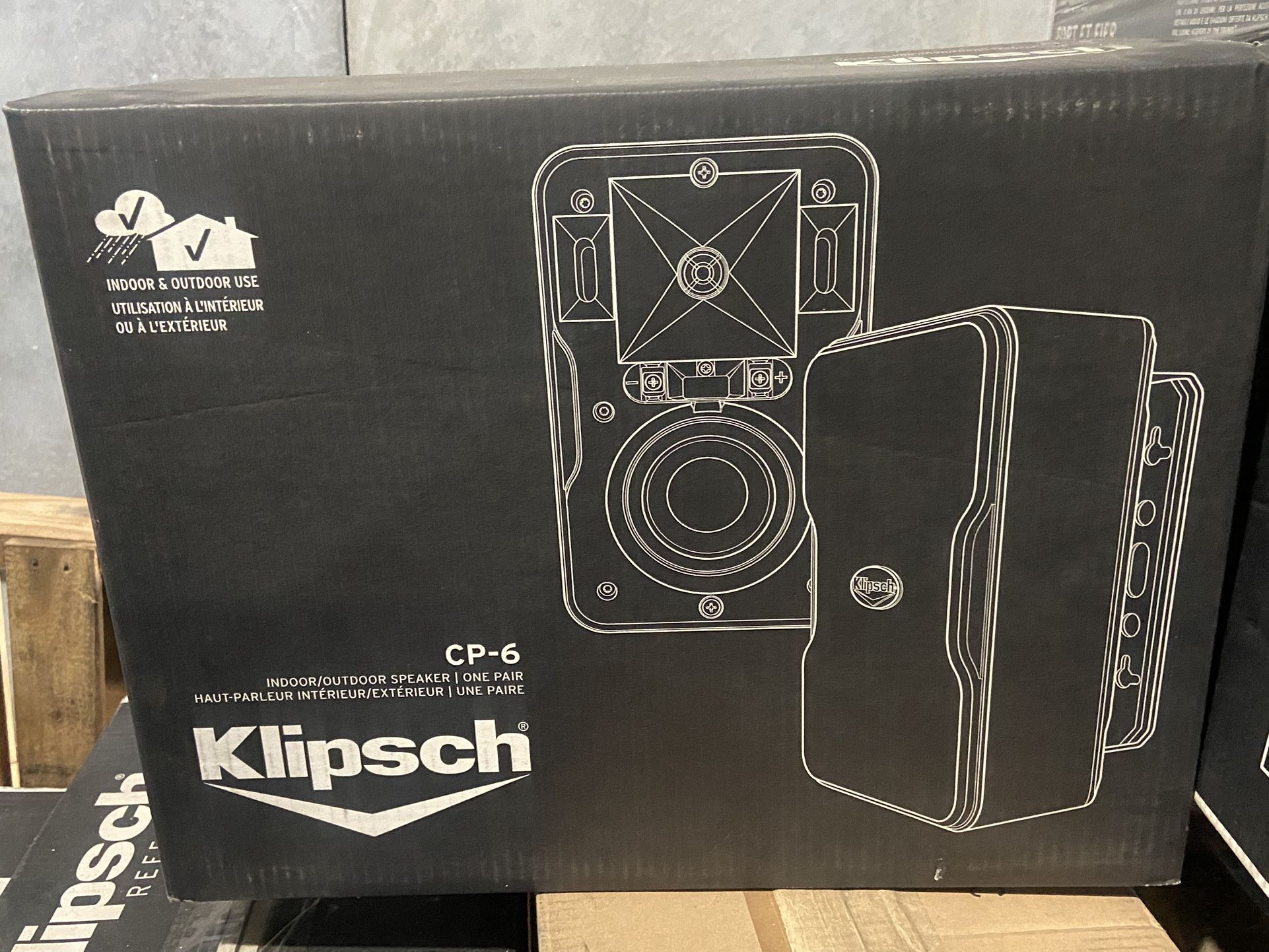 Klipsch CP-6 Black Pair Black Compact Speaker
