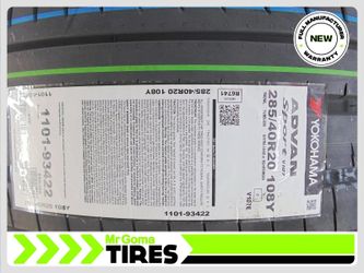 1 BRAND NEW 285/40R20 YOKOHAMA ADVAN SPORT V107 XL 108Y 2854020 BMW