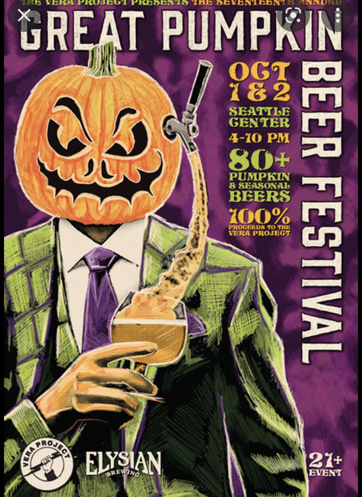 2 Tickets To The Great Pumpkin Beer Festival 