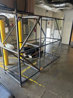 Welded metal steel rack