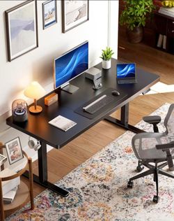 Computer Desk, Standing Desk, 71x31 Inch Height Adjustable Electric Sit Stand up Desk, Ergonomic Rising Computer Table, Modern Lift Gaming Desk Workst
