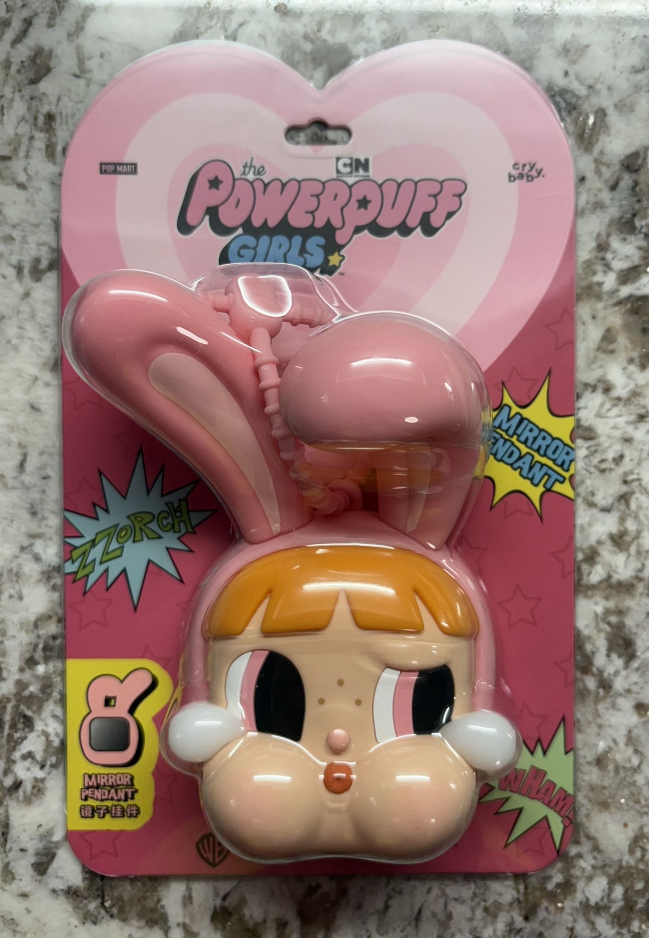 Pop Mart Cry Baby X Powerpuff Girls Series Mirror Pendant