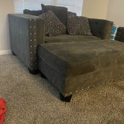 Two Couches An Foot Stool 