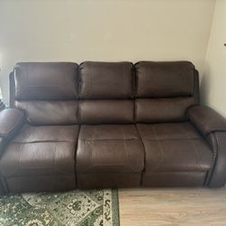 Brown Leather Recliner 