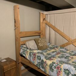 Pair Of Rustic Twin Cabin Beds
