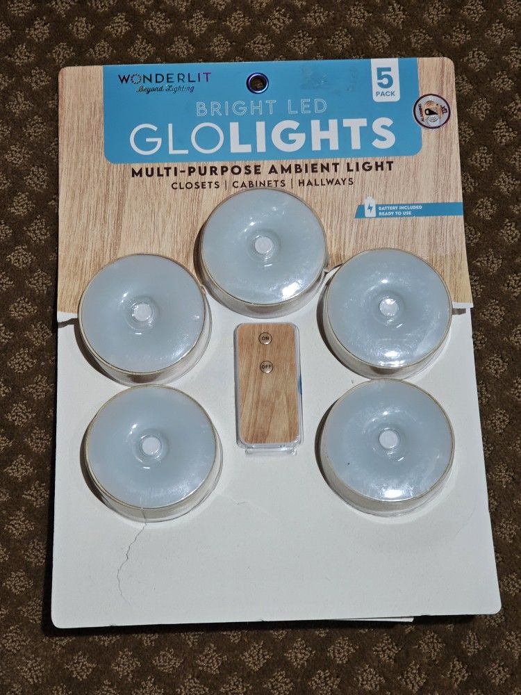 5 Pack Remote Controlled LED Lights