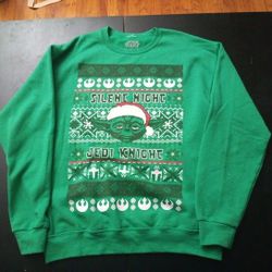 Star Wars Silent Night Jedi Night Christmas Sweater Size Large
