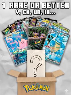 Pokémon Mystery Booster Pack | 8 Cards Guaranteed Rare or Better