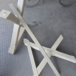 Dining Table Base / Wood Table Legs (Gray) – Solid Wood