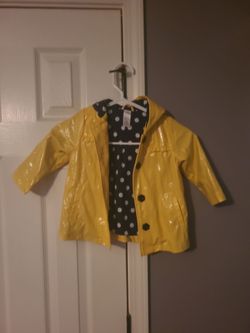Kids Yellow Rain Jacket with Hood