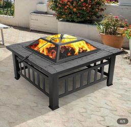 🔥 Brand New 32” Outdoor Wood-Burning Fire Pit – NEW IN BOX