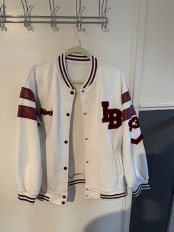 White varsity jacket