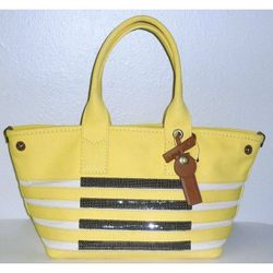 Marc By Marc Jacobs Yellow Tote sequins stripped