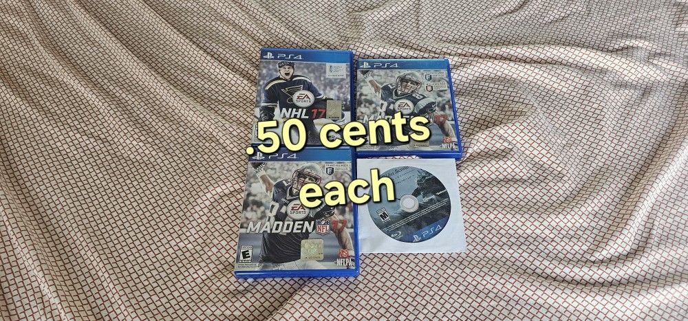 Ps4 Playstation 4 Games .50 Cents Each